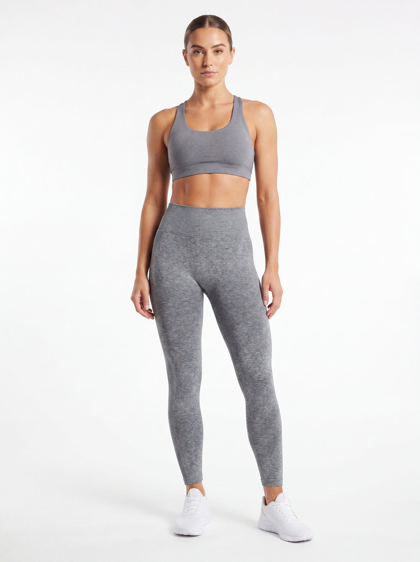 Gray scrunch butt leggings