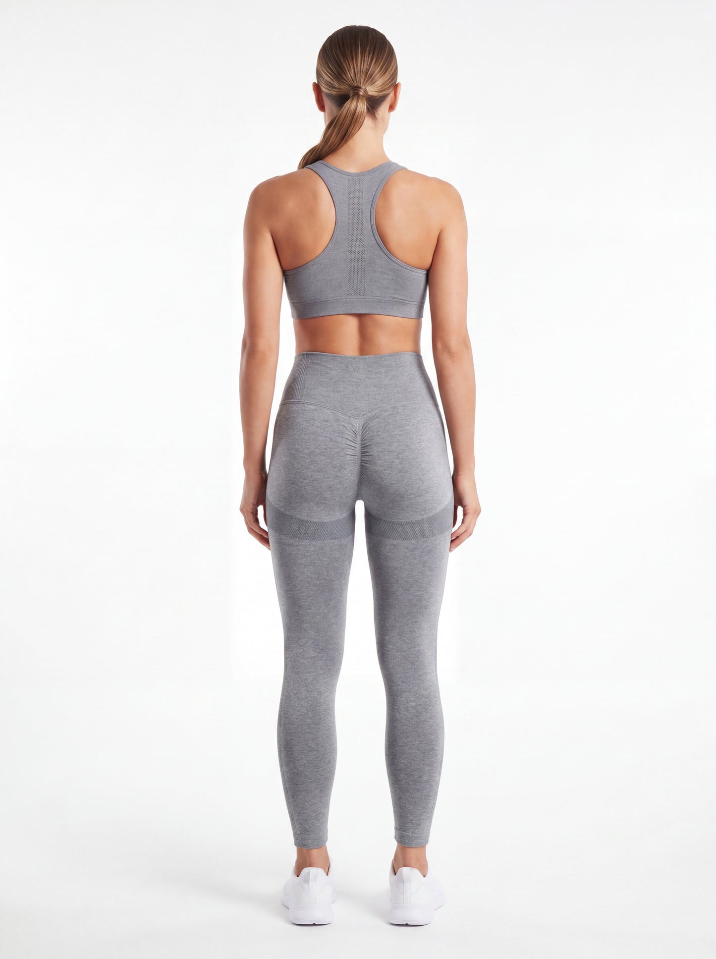 Gray scrunch butt leggings