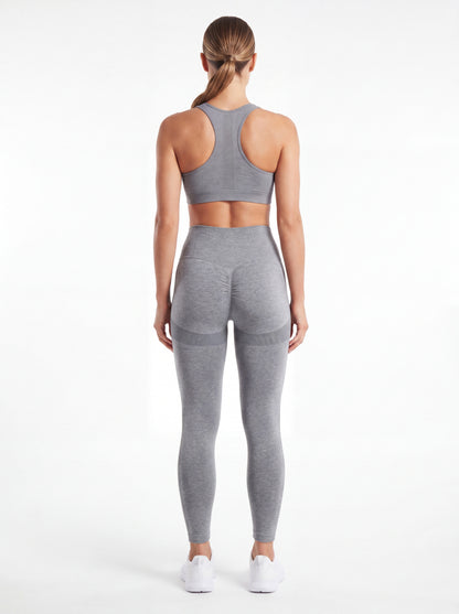 Gray scrunch butt leggings