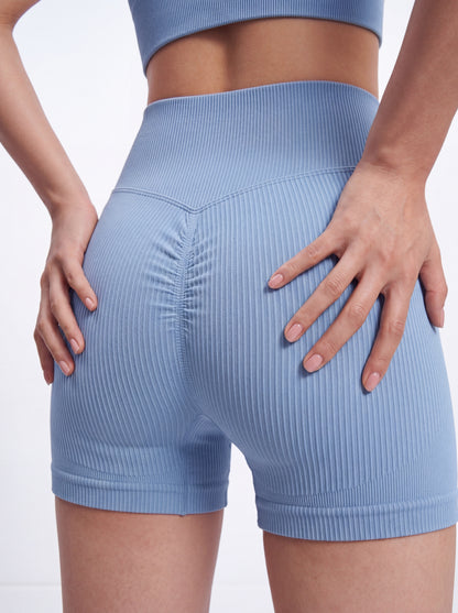 Blue ribbed push-up set